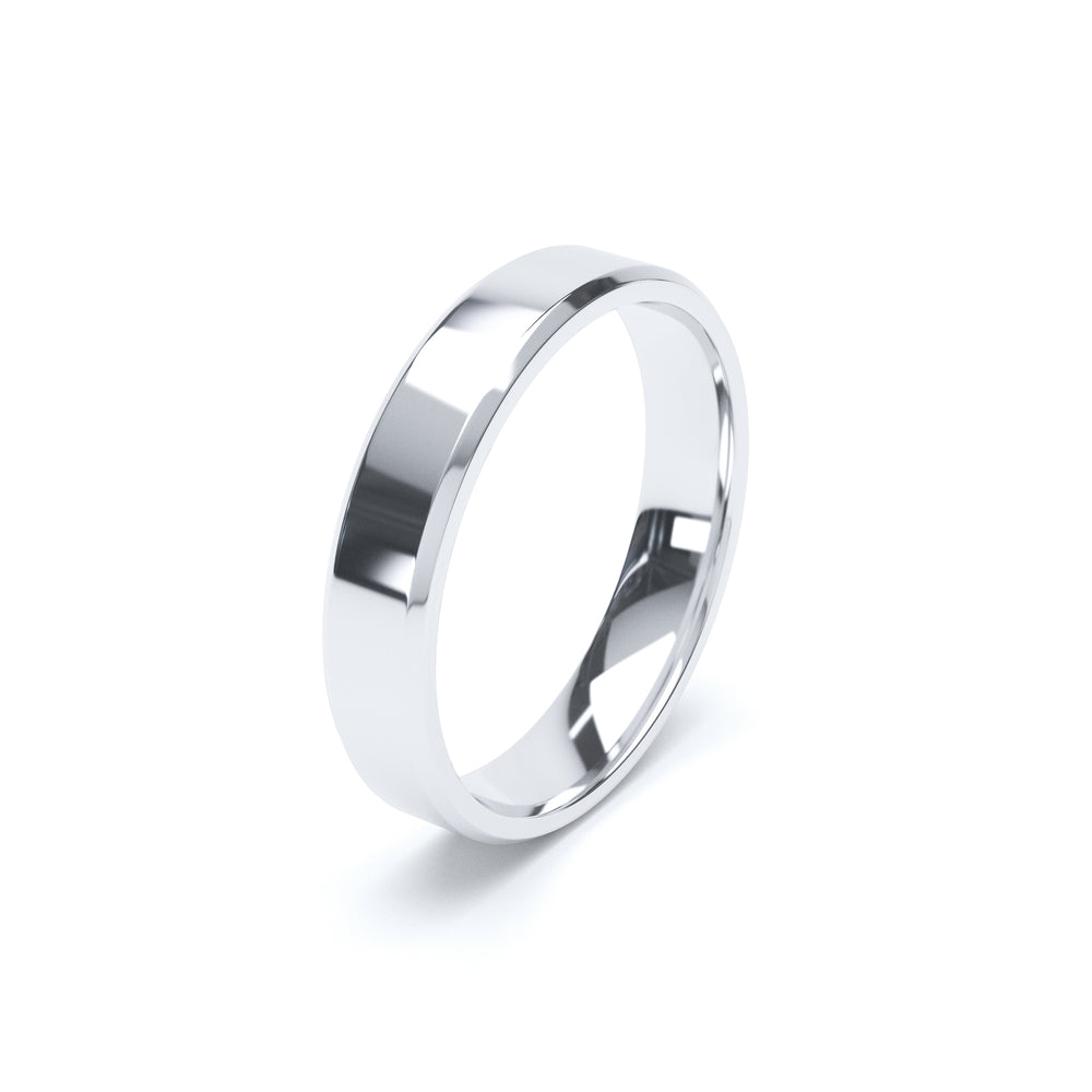 Beveled Court Wedding Ring