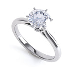 6 claw diamond solitaire ring - SLE1001