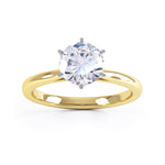 6 claw diamond solitaire ring - SLE1001