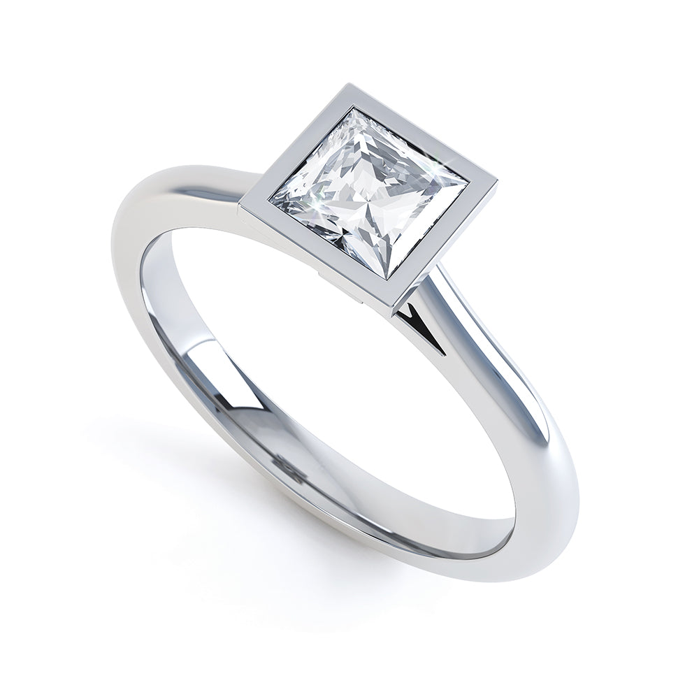 Princess Cut Diamond Solitaire - SLE1004