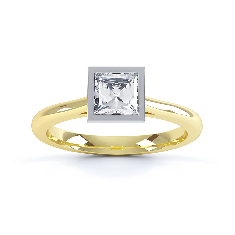 Princess Cut Diamond Solitaire - SLE1004