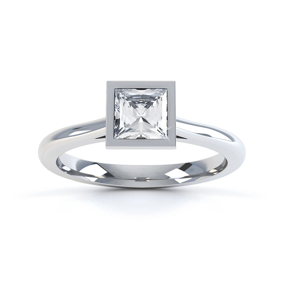 Princess Cut Diamond Solitaire - SLE1004