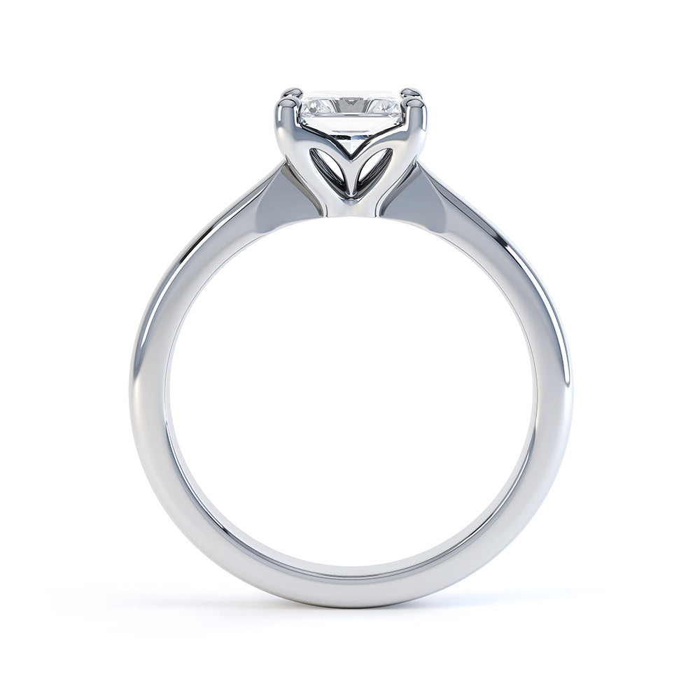 4 Claw Princess Cut Diamond Solitaire - SLE1005