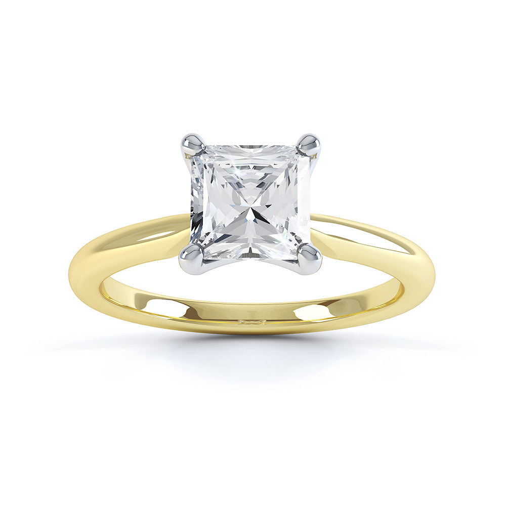 4 Claw Princess Cut Diamond Solitaire - SLE1005