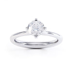 4 Claw Round Diamond Engagement Ring - SLE1009