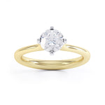 4 Claw Round Diamond Engagement Ring - SLE1009