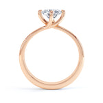 4 Claw Round Twist Engagement Ring - SLE1010