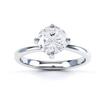 4 Claw Round Twist Engagement Ring - SLE1010