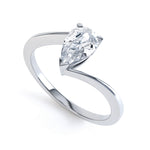 3 Claw Pear Shaped Engagement Ring - SLE1011