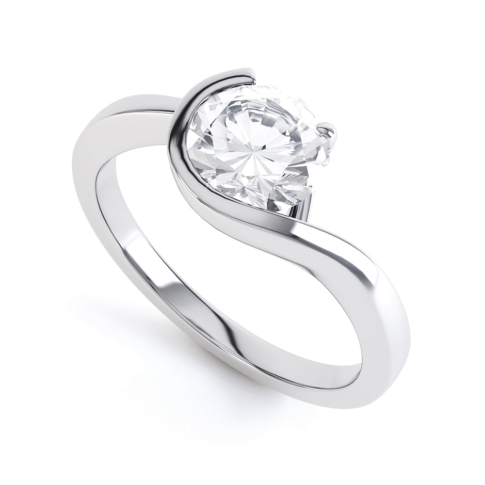 Curved Claw Round diamond - SLE1012